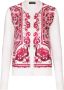 Dolce & Gabbana Zijden Cardigan met Twill Inzetstukken Roze Dames - Thumbnail 1