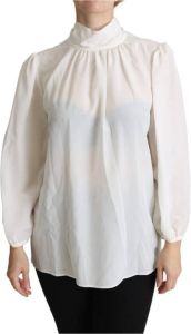 Dolce & Gabbana Zijden hemd Wit Dames