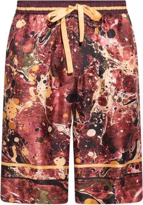 Dolce & Gabbana Zijden shorts Rood Heren