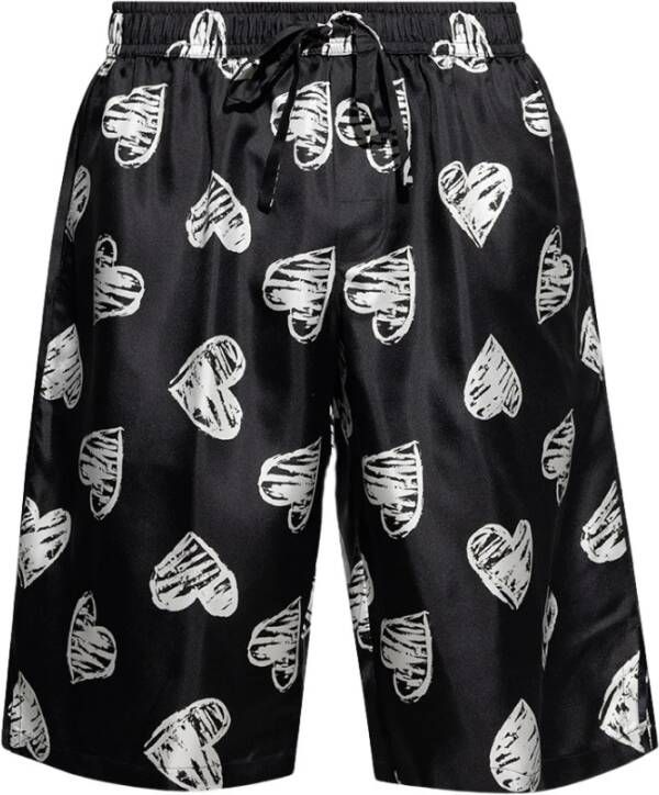 Dolce & Gabbana Zijden shorts Zwart Heren