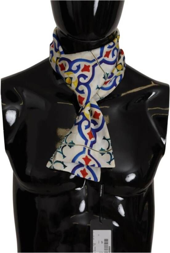 Dolce & Gabbana Zijden Sjaal met Majolica Print voor Heren Meerkleurig Heren