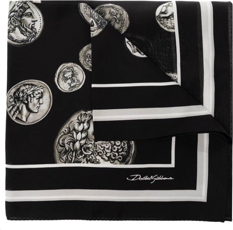 Dolce & Gabbana Zijden sjaal Zwart Heren
