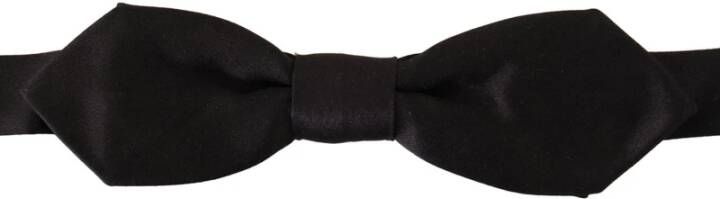 Dolce & Gabbana Zijden Strik Verstelbare lengte Strak zwart Gemaakt in Italië Zwart Heren