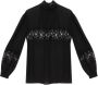 Dolce & Gabbana Zwarte kanten hooggesloten blouse Black Dames - Thumbnail 2