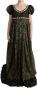 Dolce & Gabbana Pre-owned Black Yellow Crystal Lace Shift Dress Black Dames - Thumbnail 3