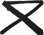 Dolce & Gabbana Black 100% Silk Floral Print Classic Tie Zwart Unisex - Thumbnail 2
