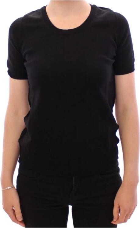 Dolce & Gabbana Zwart Crewneck Katoenen T-Shirt Black Dames