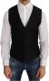 Dolce & Gabbana Blauwe Logo Jurk Vest Authentiek Italiaans Ontwerp Blauw Heren - Thumbnail 1