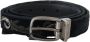 Dolce & Gabbana Elegante zwarte katoen-leren riem voor heren Black Heren - Thumbnail 1