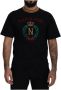 Dolce & Gabbana Zwart Katoenen Geborduurd Crewneck T-shirt Black Heren - Thumbnail 1