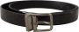 Dolce & Gabbana Elegante zwarte leren riem met zilveren gesp Black Heren - Thumbnail 1