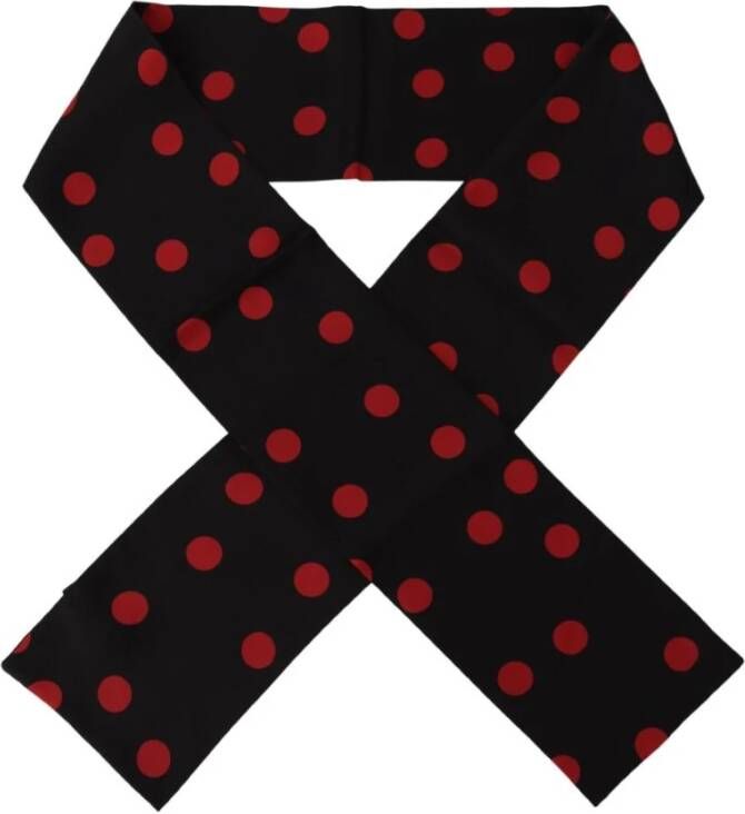 Dolce & Gabbana Zwarte zijden stropdas sjaal omslagdoek Black Heren