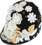 Dolce & Gabbana Zwarte bloemen wollen cloche hoed met metalen details Zwart Dames - Thumbnail 1