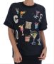 Dolce & Gabbana Zwarte Brocade Kristal Sweater Korte Mouwen Crewneck Black Dames - Thumbnail 1