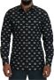 Dolce & Gabbana Zwarte Crown Print Gouden Slim Fit Shirt Zwart Heren - Thumbnail 1