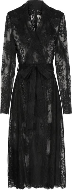 Dolce & Gabbana Zwarte dubbelrij jas gemaakt in Italië Zwart Dames