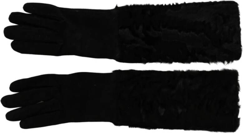 Dolce & Gabbana Zwarte ellebooglange handschoenen Hoge kwaliteit Zwart Dames