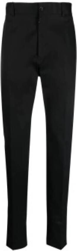 Dolce & Gabbana Zwarte Hoge Taille Pantalon Zwart Heren