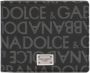 Dolce & Gabbana Zwarte Jacquard Bifold Portemonnee met Zilveren Logo Zwart Heren - Thumbnail 1