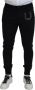 Dolce & Gabbana Zwarte Horseshoe Jogger Broek van Wol Black Heren - Thumbnail 1