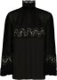 Dolce & Gabbana Zwarte kanten hooggesloten blouse Black Dames - Thumbnail 1