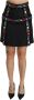 Dolce & Gabbana Zwarte rok met kristallen versiering en hoge taille Black Dames - Thumbnail 1