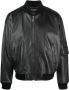 Dolce & Gabbana Zwarte Leren Bomberjack met Ritssluiting Zwart Heren - Thumbnail 1
