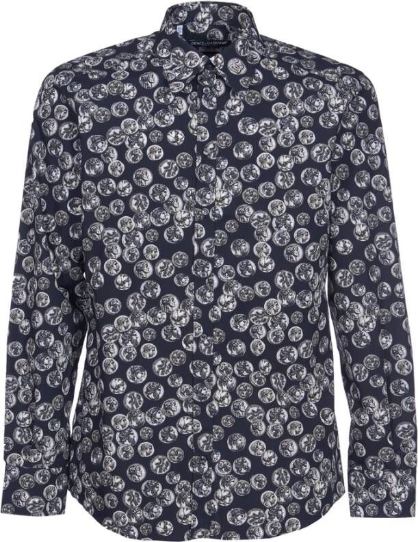 Dolce & Gabbana Zwarte Overhemden Pinaforemetal Breedte Zwart Heren