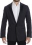 Dolce & Gabbana Zwart Fluwelen Blazer met Witte Polka Dots Black Heren - Thumbnail 1