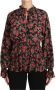 Dolce & Gabbana Zwarte Rose Print Bloemen Shirt Top Zwart Dames - Thumbnail 1