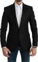 Dolce & Gabbana Zwarte Slim Fit Jas Martini Blazer Black Heren - Thumbnail 1