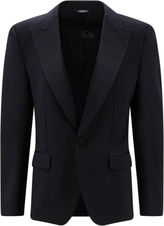 Dolce & Gabbana Zwarte Ss23 Heren Blazer Black Heren