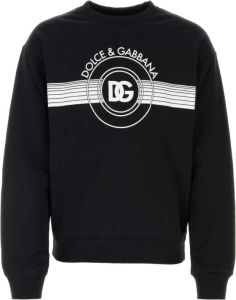 Dolce & Gabbana Zwarte stretch katoenen sweatshirt Zwart Heren