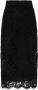Dolce & Gabbana Midi Kanten Potloodrok met Monogramdetails Black Dames - Thumbnail 1
