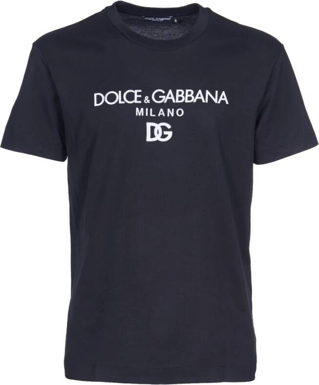 Dolce & Gabbana Zwarte T-shirts en Polos met Pinaforemetal Breedte Zwart Heren