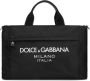 Dolce & Gabbana Zwarte technische stoffen tas met leren afwerking en logo print Black Heren - Thumbnail 1