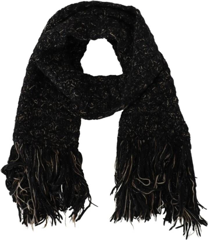 Dolce & Gabbana Nieuwe Logo Sjaal Gemaakt in Italië Zwart 230cm x 32cm Black Dames