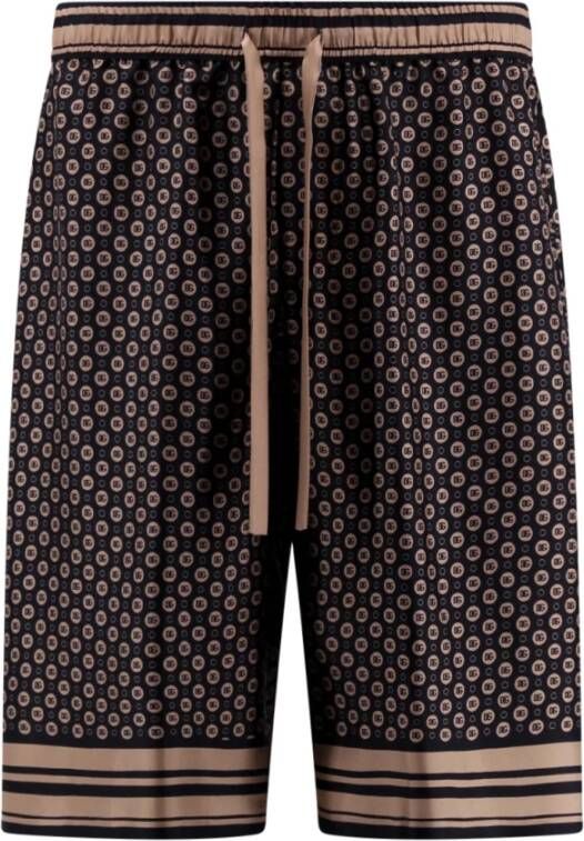 Dolce & Gabbana Zwarte Zijden Bermuda Shorts Herenkleding Zwart Heren