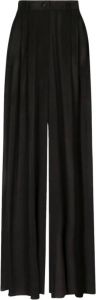 Dolce & Gabbana Zwarte Zijden Shorts met Knoop en Rits Zwart Dames