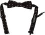 Dolce & Gabbana Black White Polka Dot Silk Adjustable Neck Papillon Bow Tie Zwart Unisex - Thumbnail 1
