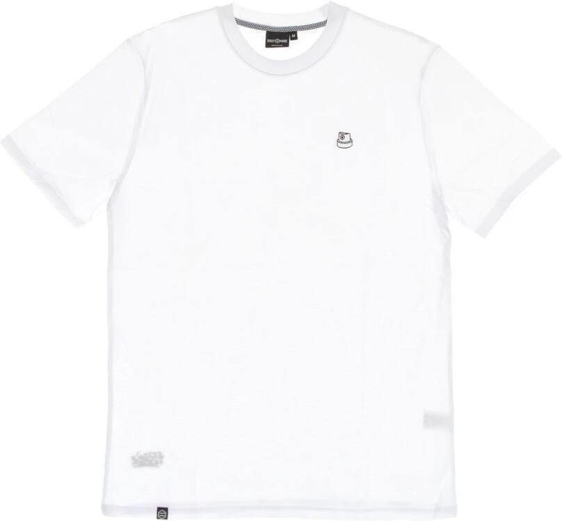 Dolly Noire Witte Tee met Geborduurd Logo White Heren
