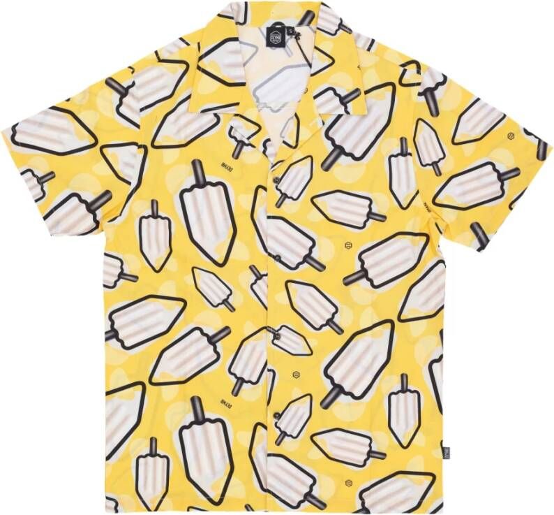 Dolly Noire Short Sleeve Shirts Yellow Heren