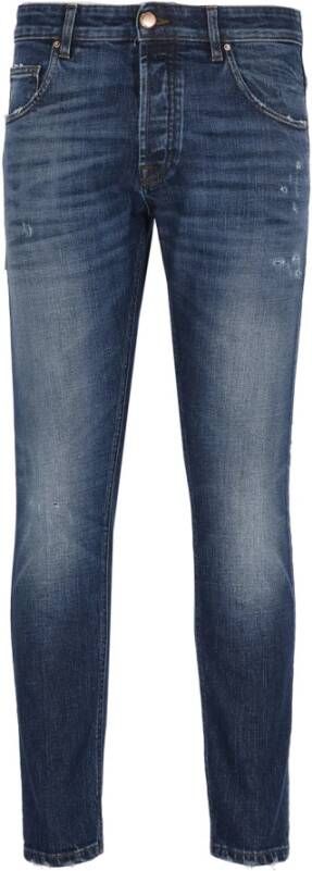 Don The Fuller Blauwe Katoenen Jeans met Borduursel Blauw Heren