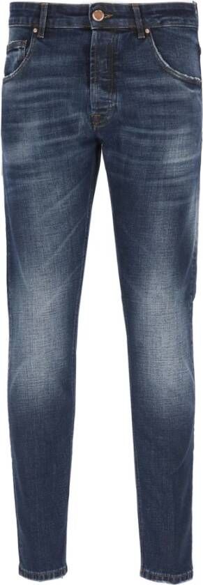 Don The Fuller Blauwe Katoenen Jeans met Borduursel Blauw Heren