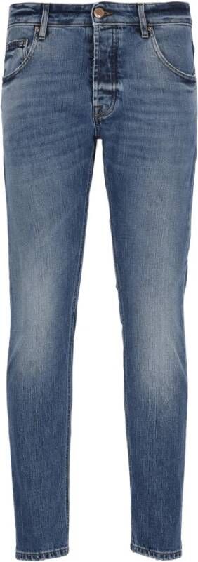 Don The Fuller Blauwe Katoenen Jeans met Borduursel Blauw Heren