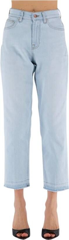 Don The Fuller Light Blue Cotton Jeans & Pant Blauw Dames