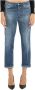 Dondup Blauwe Loose Fit Jeans met Verborgen Knoopsluiting Blauw Dames - Thumbnail 1