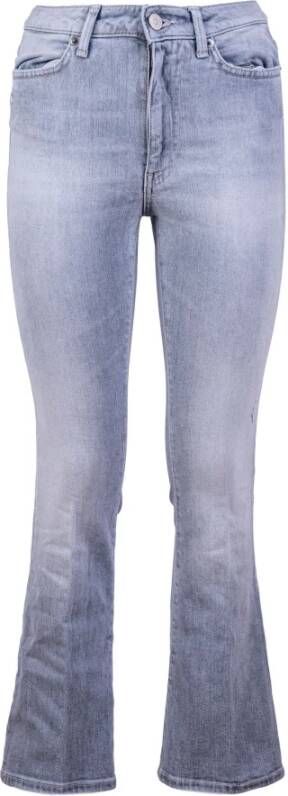 Dondup Flared Jeans met Hoge Taille Gray Dames