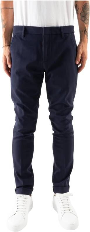 Dondup Chino Broek van Technische Stof met Zijzakken Blue Heren