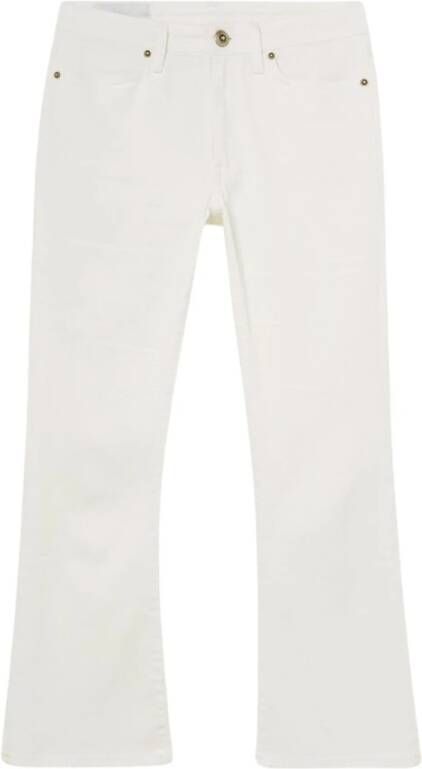 Dondup Stijlvolle Slim-Fit Witte Katoenen Denim Jeans White Dames
